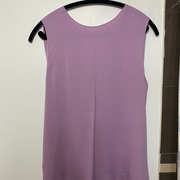 Theory Silk Shell in Bright Lilac Size L - Picture 2 of 5
